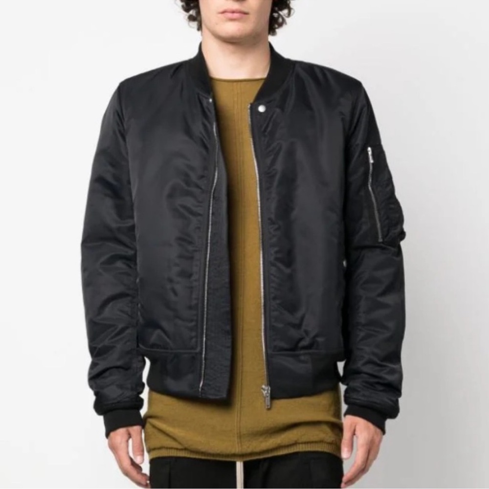 Rick Owens DRKSHDW Classic Flight Padded Bomber Jacket in Black